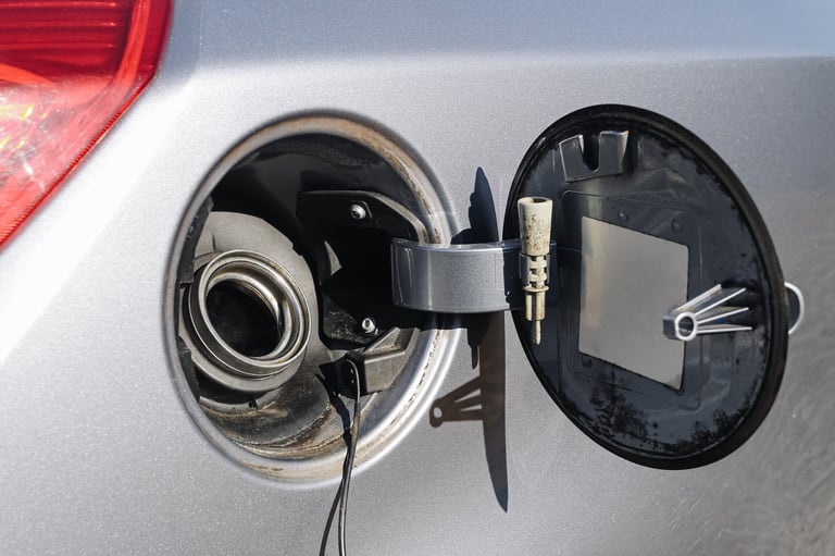 Brandstof tank opening auto